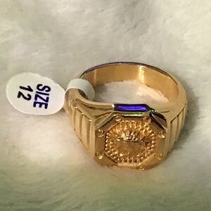 Gold Ring with Purple Accent